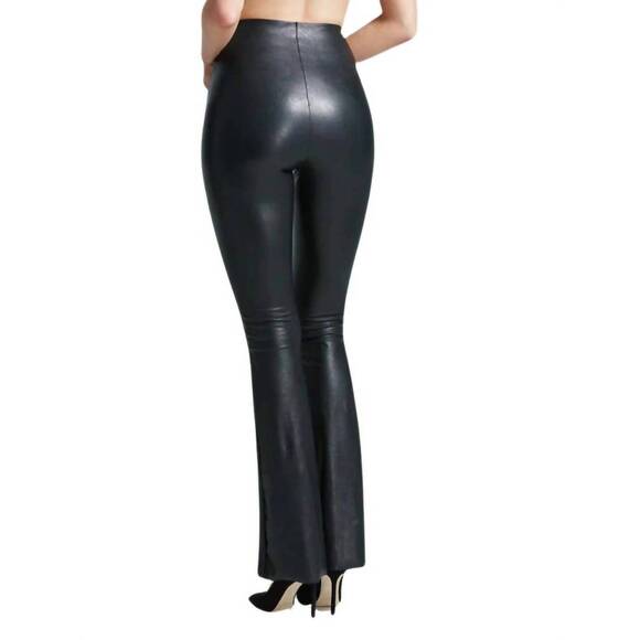 NEW COMMANDO faux leather flared legging in black - Picture 3 of 6